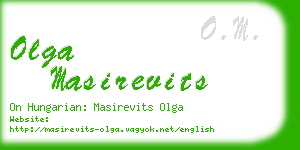 olga masirevits business card